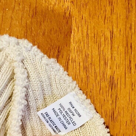 Adidas Training 4 Inch Cuff Fold Beanie Beige Ivory Women's One Size - Picture 3 of 4